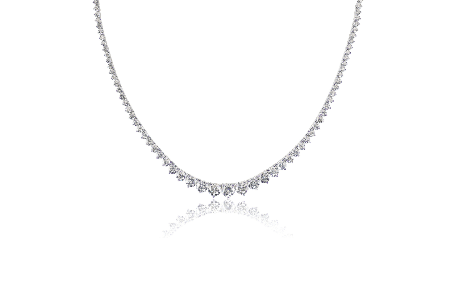 Beautiful Diamond Necklace isolated on white