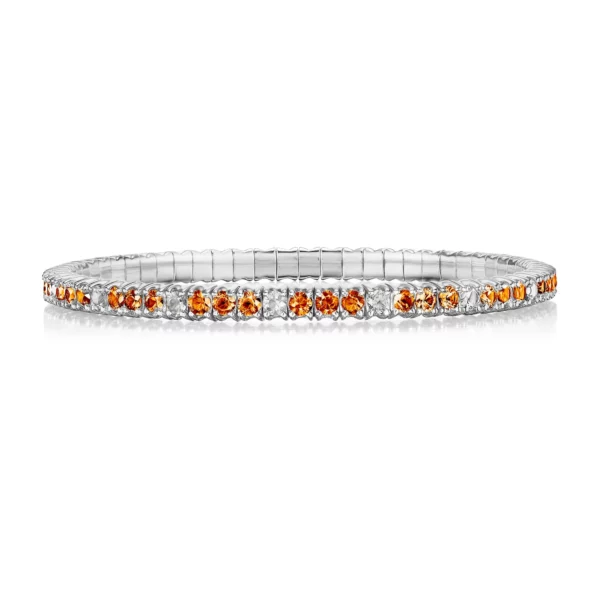 Orange Sapphire Stretch Bracelet - Image 3