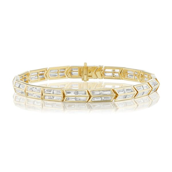 Baguette Diamond Link Bracelet