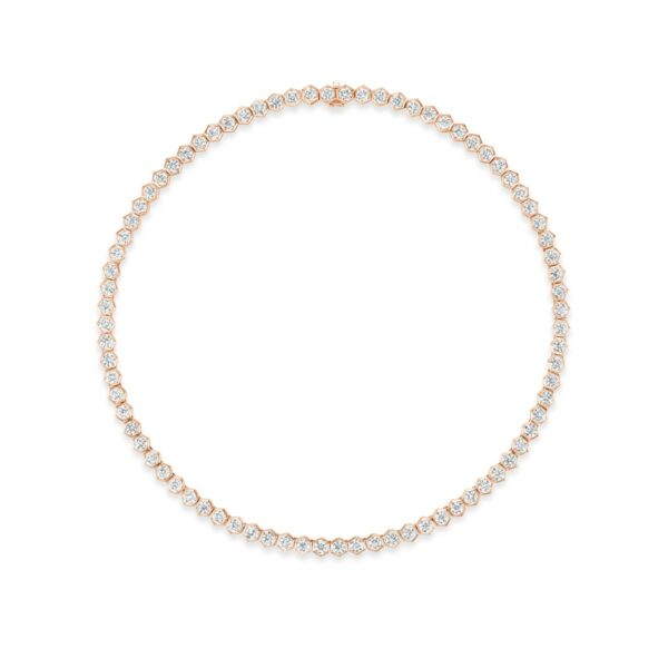Round Diamond Tennis Necklace