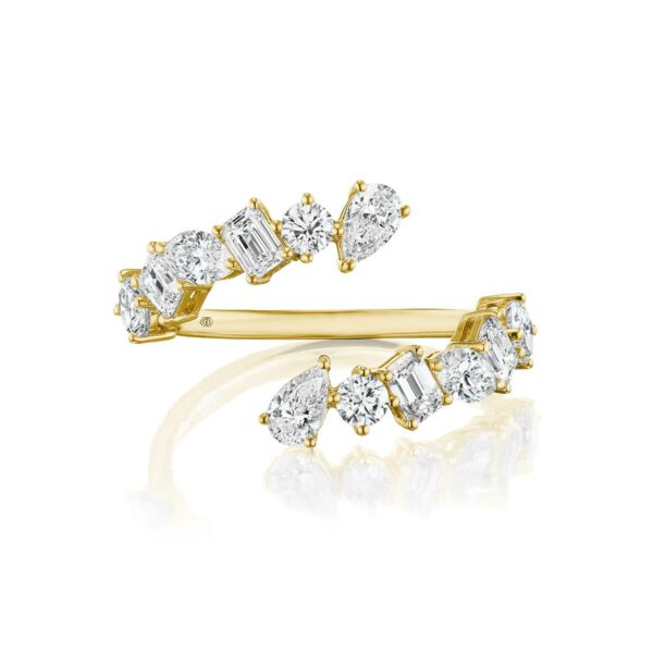 Mixed Shape Diamond Wrap Ring