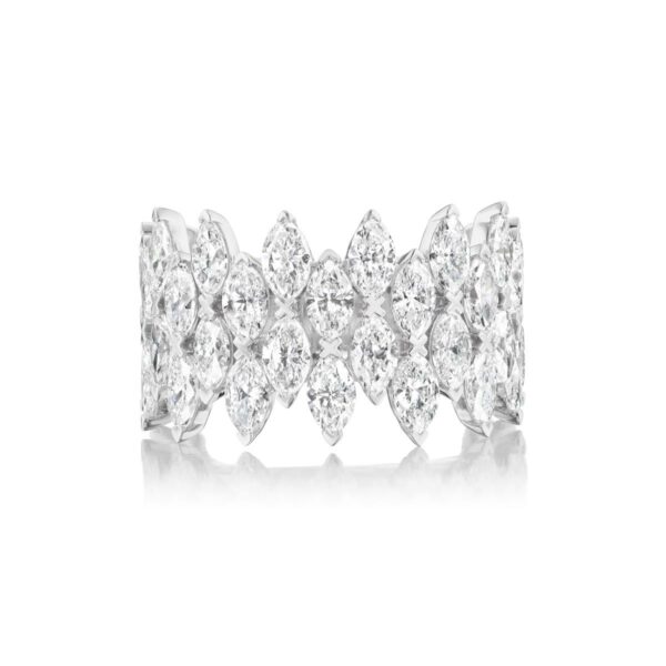 White Gold Marquise Diamond Band