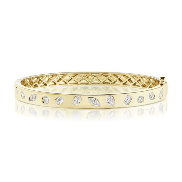 Fancy Shaped Diamond Bangle