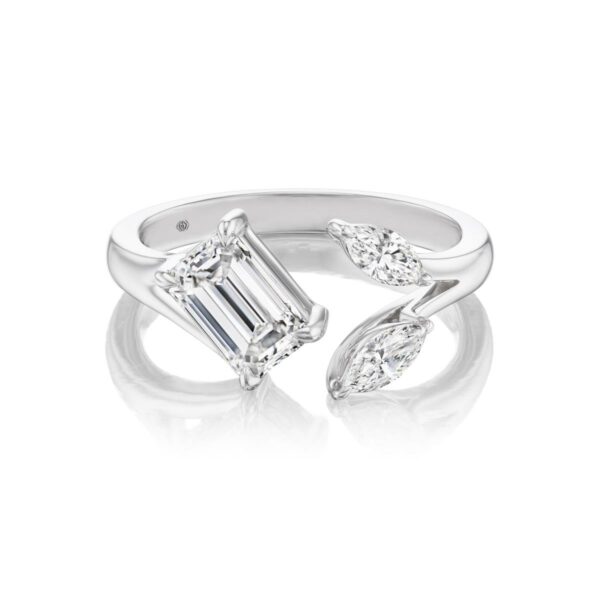 Emerald & Marquise Diamond Wrap Ring