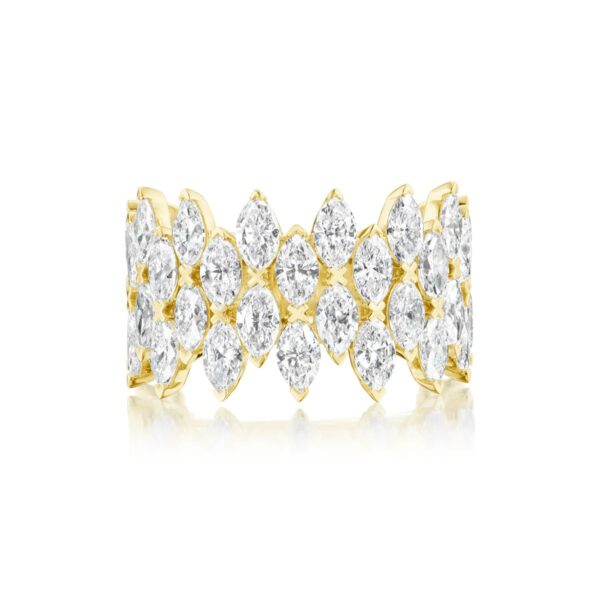 Yellow Gold Marquise Diamond Band
