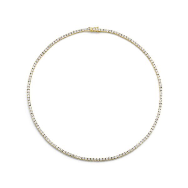 Round Diamond Tennis Necklace