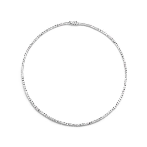 Round Diamond Tennis Necklace