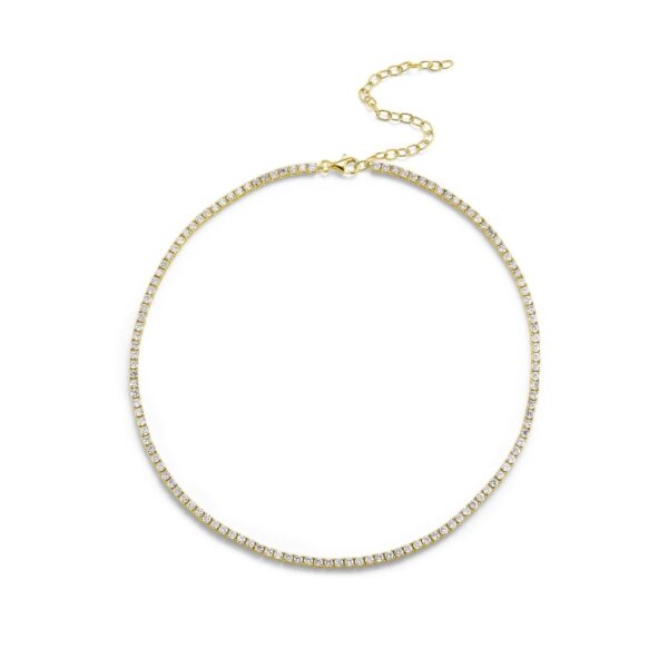 Round Diamond Tennis Necklace