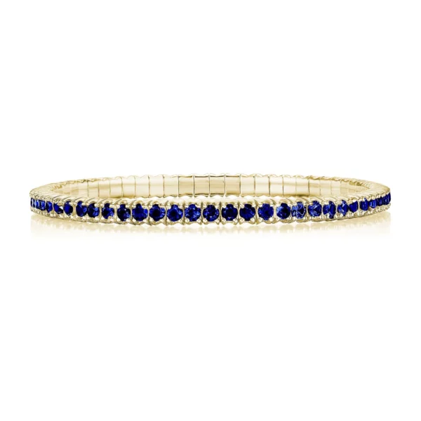 Blue Sapphire Stretch Bracelet - Image 3