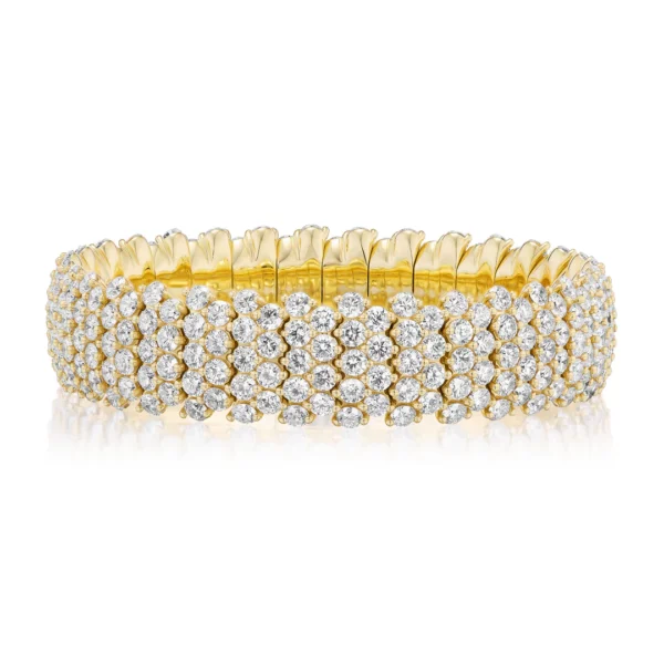 Diamond Multi Row Stretch Bracelet - Image 7