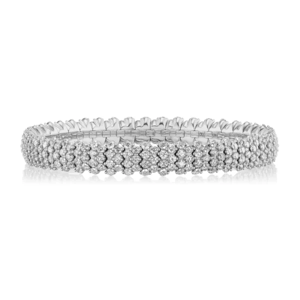 Diamond Multi Row Stretch Bracelet