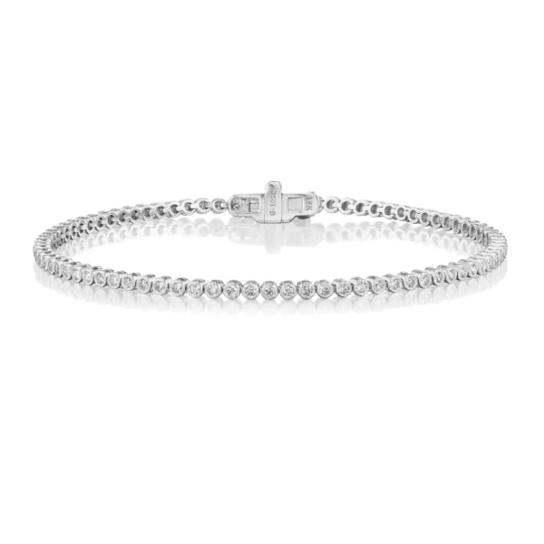 Bezel Diamond Tennis Bracelet