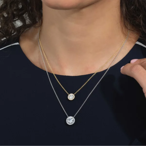 Diamond Halo Pendant - Image 3