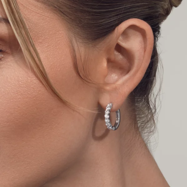 Diamond Huggie Hoops - Image 3