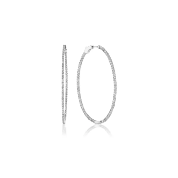 Diamond Oval Hoops