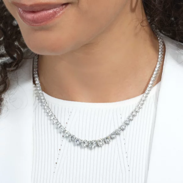 Diamond Riviera Tennis Necklace - Image 4