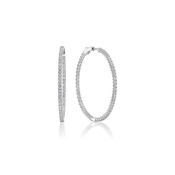 Diamond Round Hoops