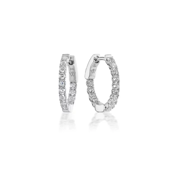 Diamond Round Hoops - Image 3