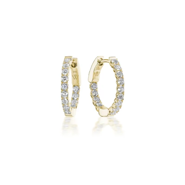 Diamond Round Hoops - Image 2