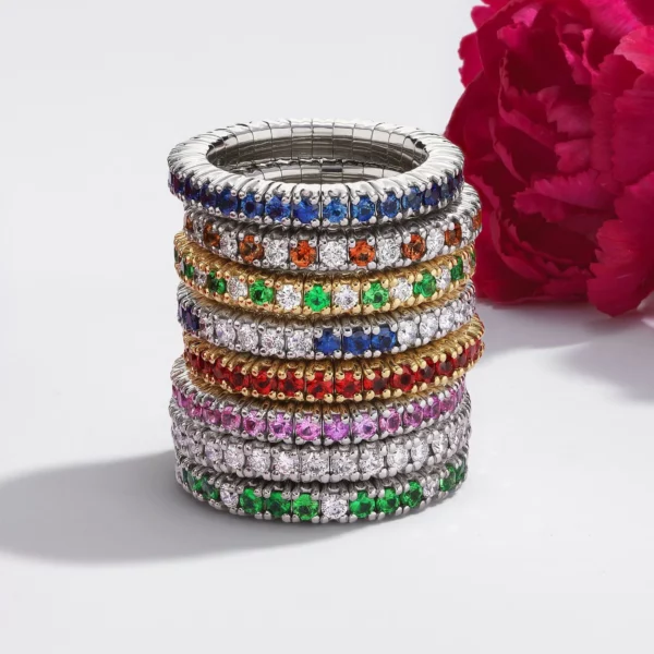 Diamond Single Line Stretch Ring - Image 3