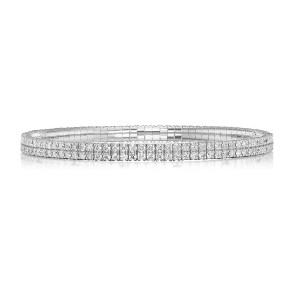 Double Row Diamond Stretch Bracelet