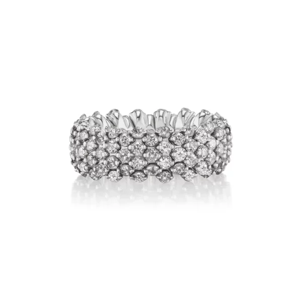 Multi Row Diamond Stretch Ring