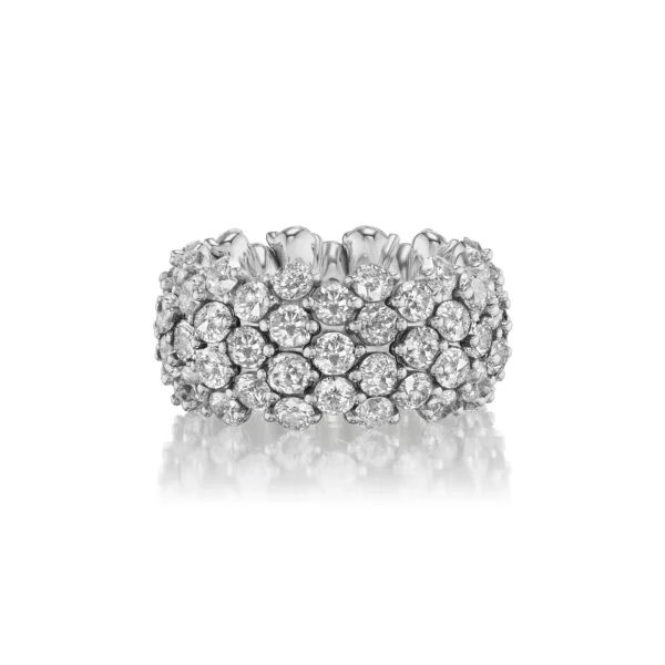 Multi Row Diamond Stretch Ring - Image 6