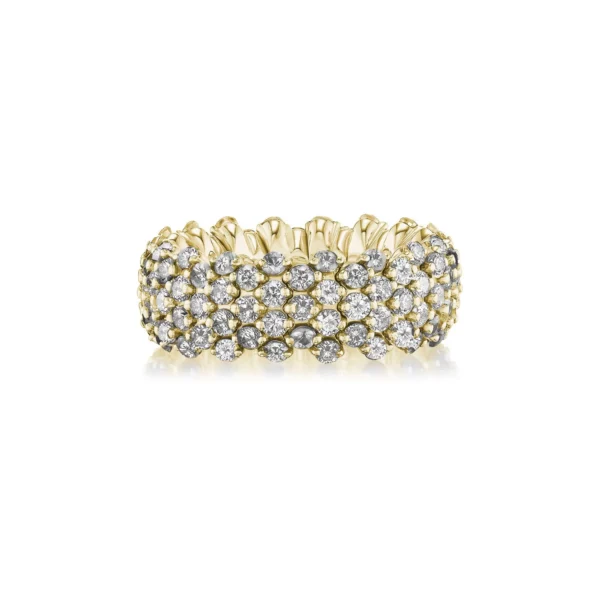 Multi Row Diamond Stretch Ring - Image 5