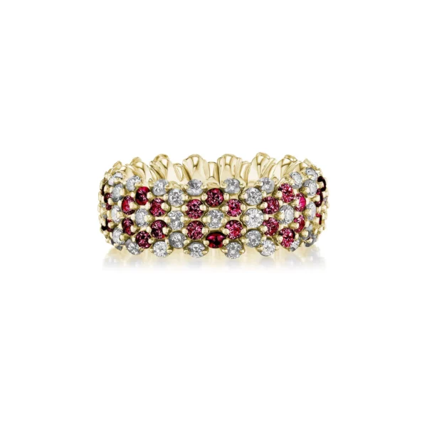 Ruby Multi Row Stretch Ring - Image 4