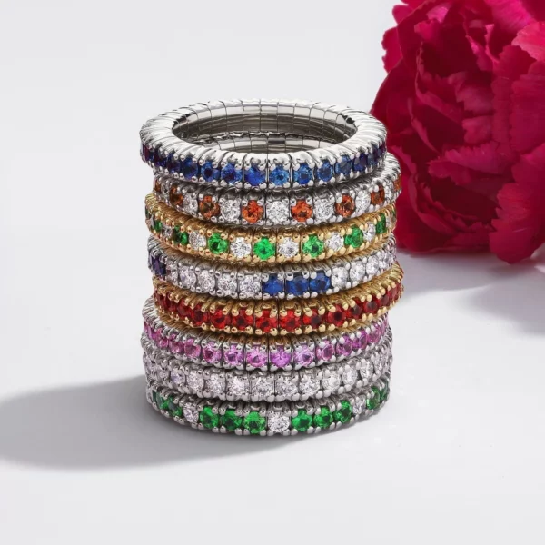 Ruby Single Line Stretch Ring - Image 3