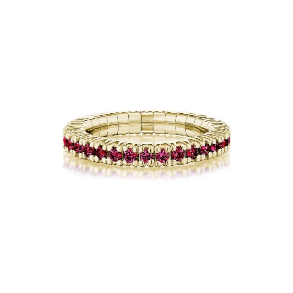 Ruby Single Line Stretch Ring - Image 5