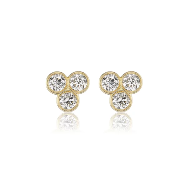 Triple Martini Diamond Earstuds - Image 5