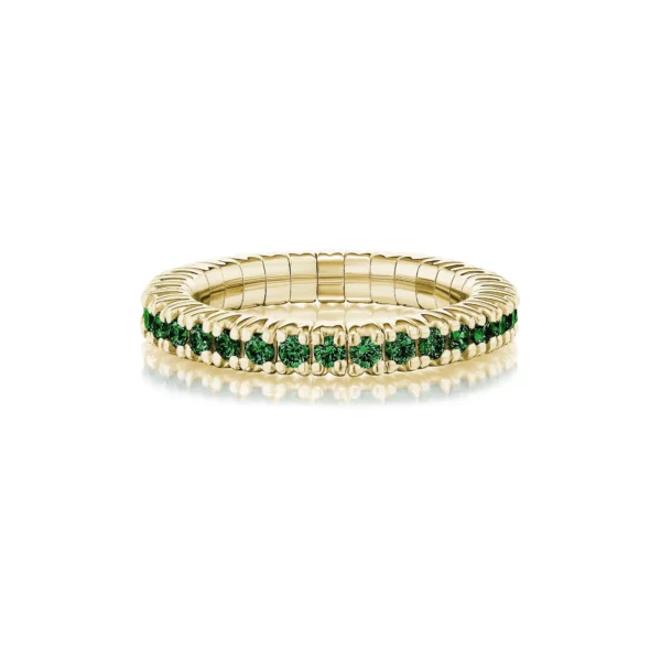 Tsavorite Single Line Stretch Ring - Image 5