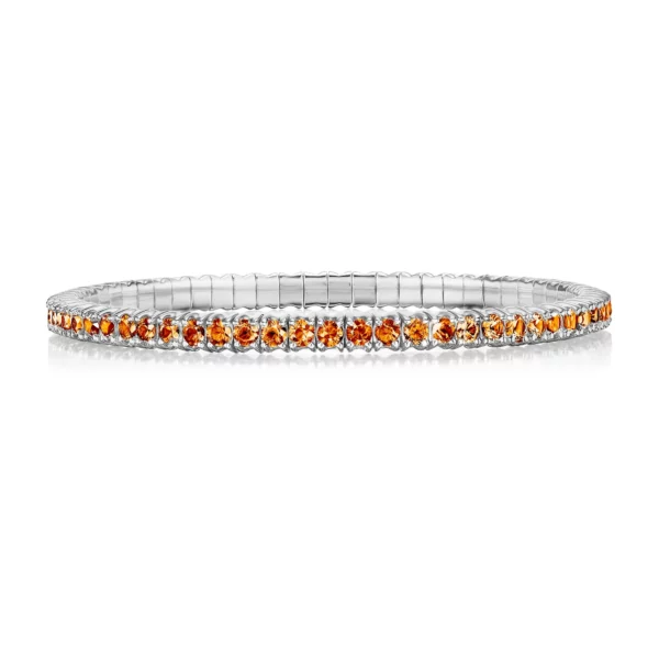 Orange Sapphire Stretch Bracelet - Image 5