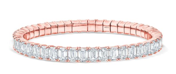 Emerald-Cut Diamond Stretch Bracelet