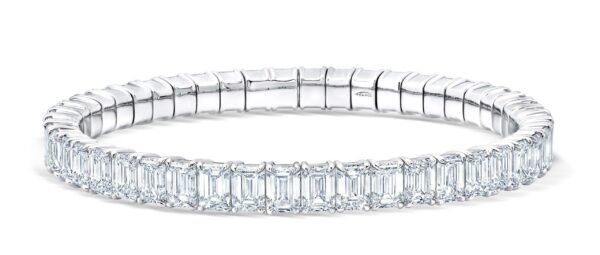 Emerald-Cut Diamond Stretch Bracelet - Image 2
