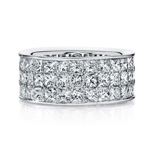 Princess-Cut Triple Row Eternity Band