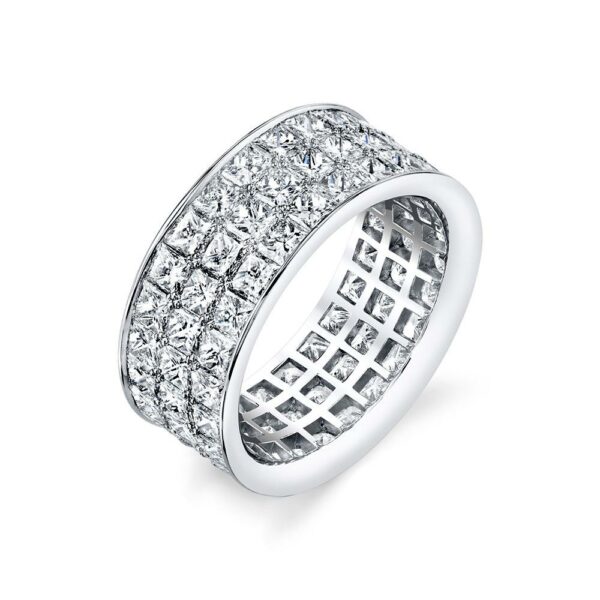 Princess-Cut Triple Row Eternity Band - Image 2
