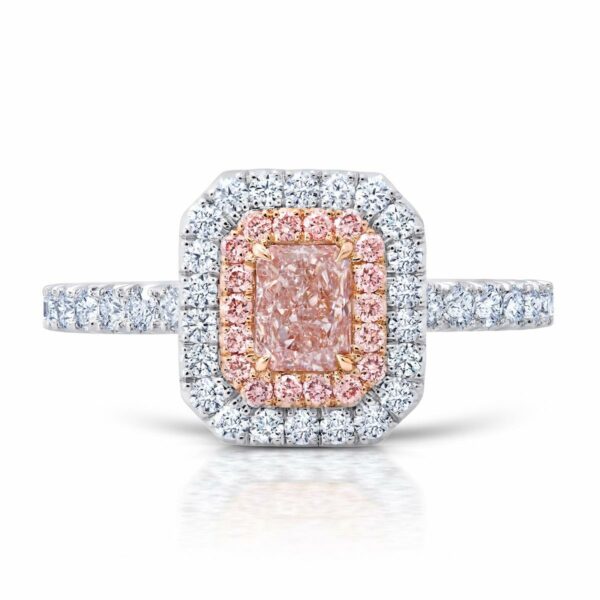 Fancy Pink Diamond Halo Ring