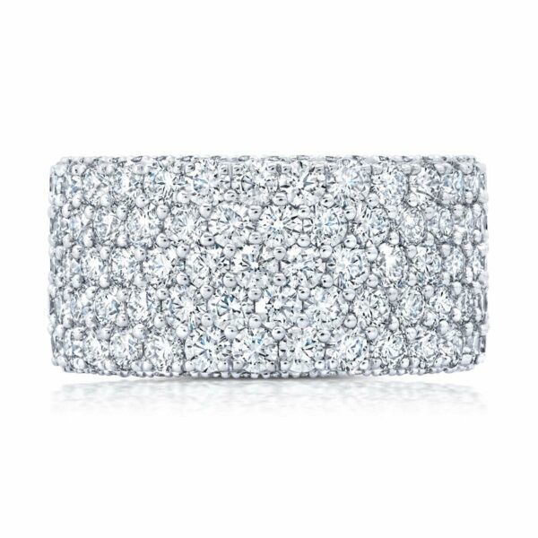 Five-Row Liquid Metal Diamond Band