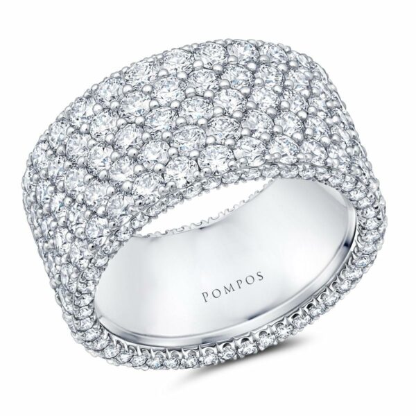 Five-Row Liquid Metal Diamond Band - Image 2