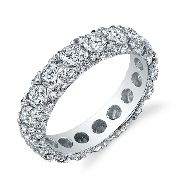 Woven Diamond Halo Eternity Band - Image 2