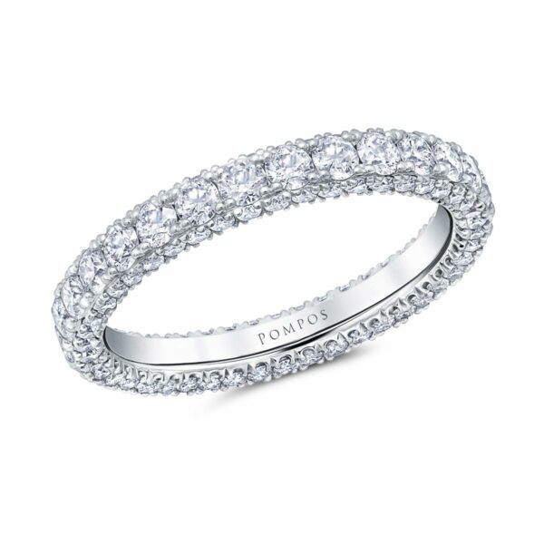 Signature Liquid Metal Diamond Band - Image 2