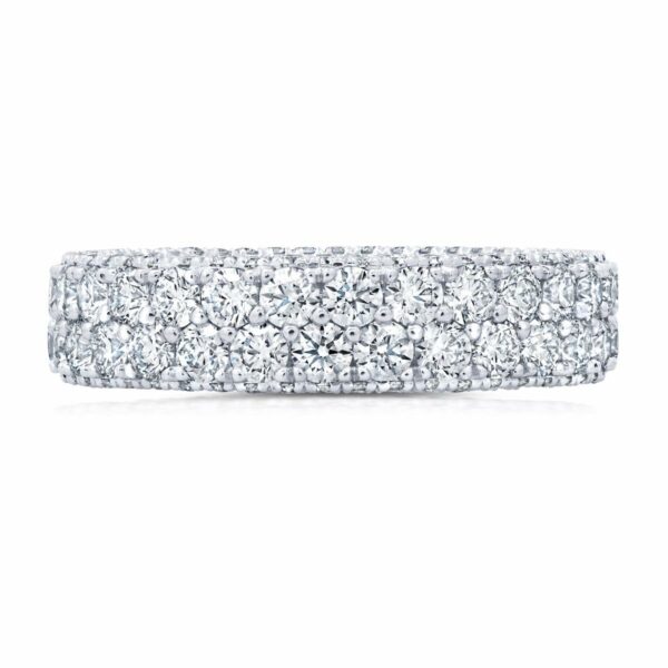 Three-Row Liquid Metal Diamond Band