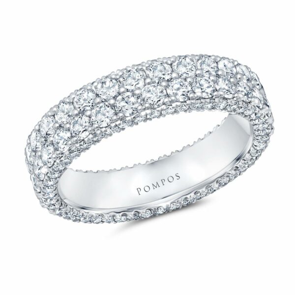 Three-Row Liquid Metal Diamond Band - Image 2