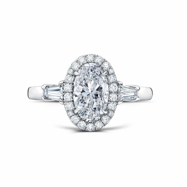 Oval Diamond Halo Ring