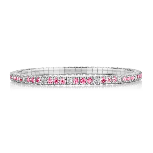Pink Sapphire Stretch Bracelet - Image 3