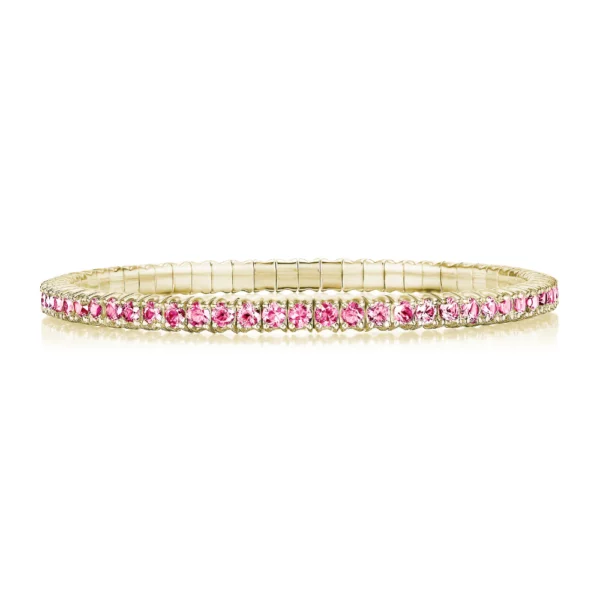 Pink Sapphire Stretch Bracelet - Image 6