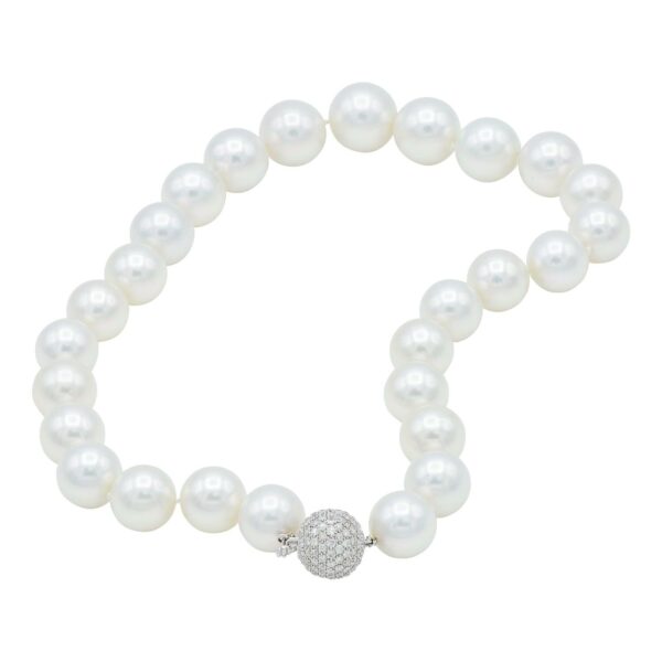 Pearl & Diamond Necklace - Image 2