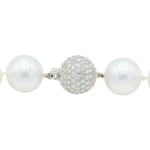 Pearl & Diamond Necklace - Image 3
